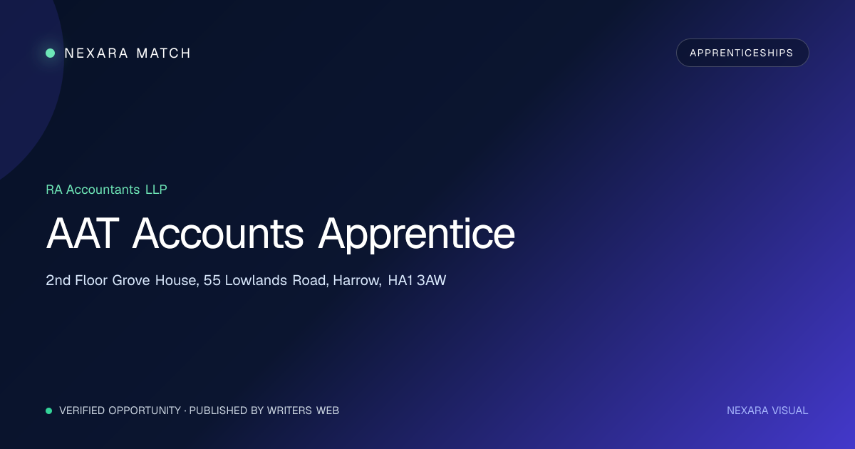 AAT Accounts Apprentice NEXARA Match opportunity visual