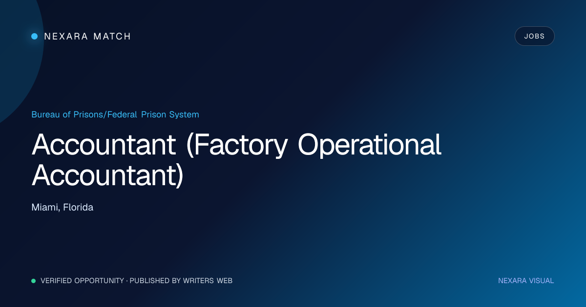 Accountant (Factory Operational Accountant) NEXARA Match opportunity visual