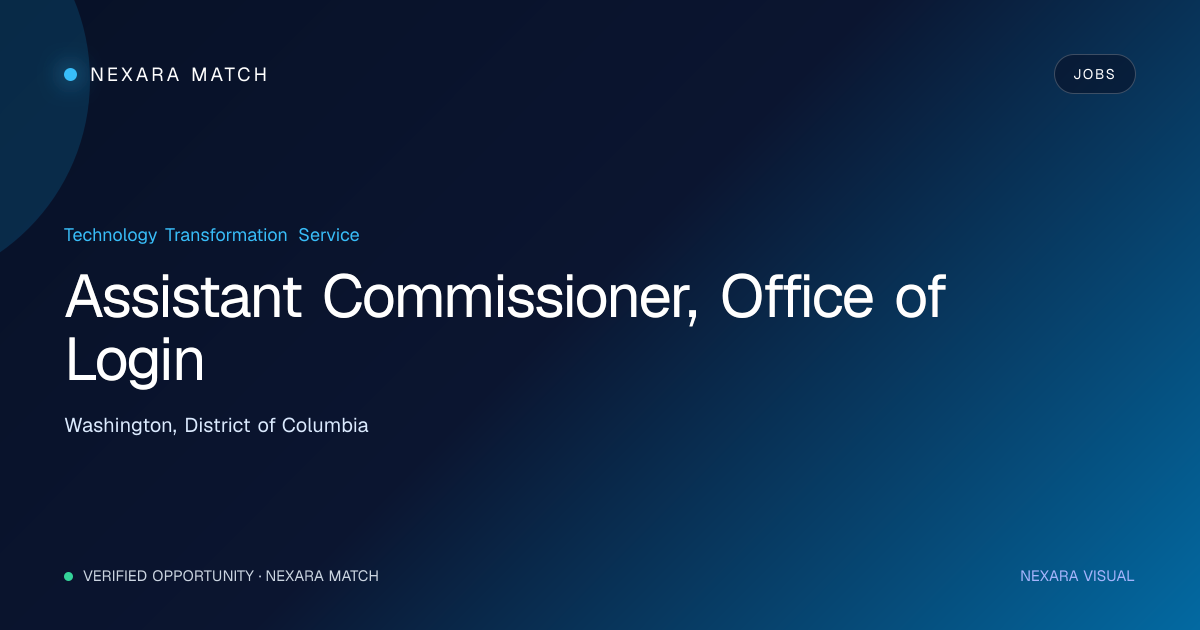 Assistant Commissioner, Office of Login NEXARA Match opportunity visual