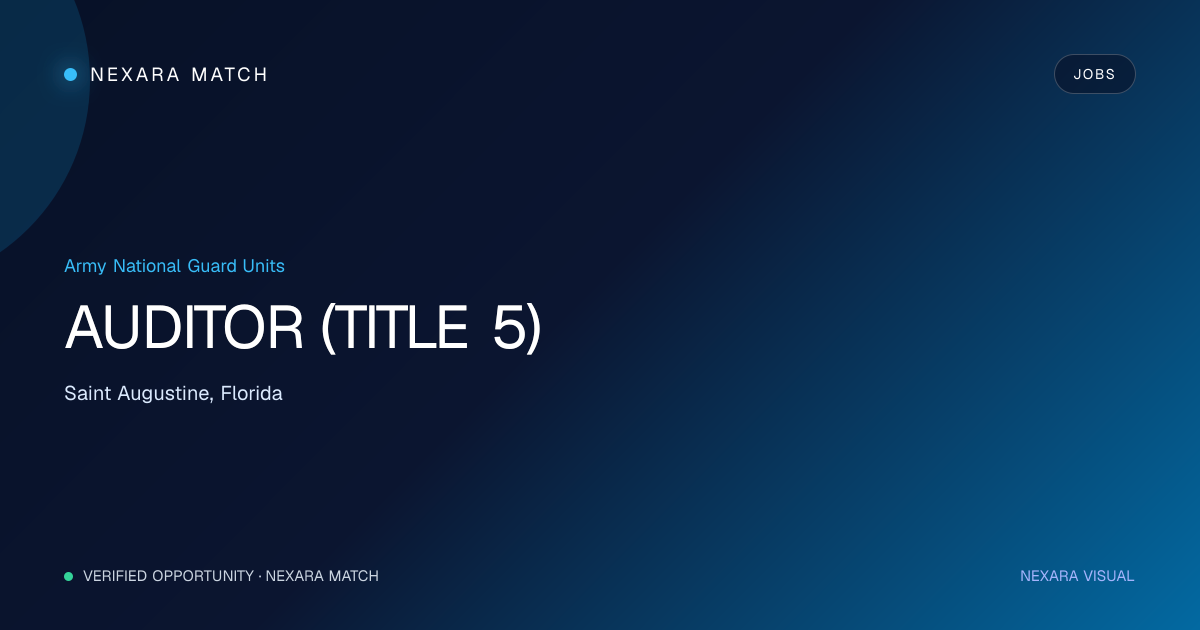 AUDITOR (TITLE 5) NEXARA Match opportunity visual