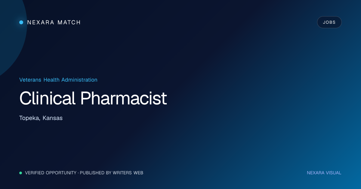 Clinical Pharmacist NEXARA Match opportunity visual
