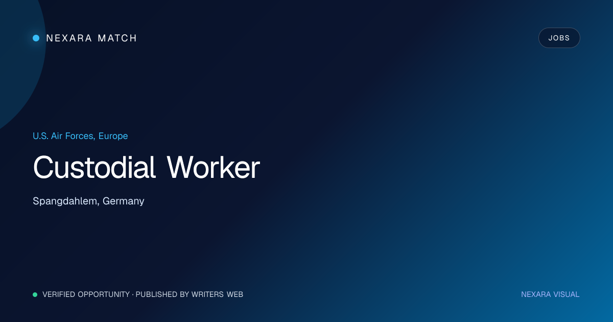 Custodial Worker NEXARA Match opportunity visual