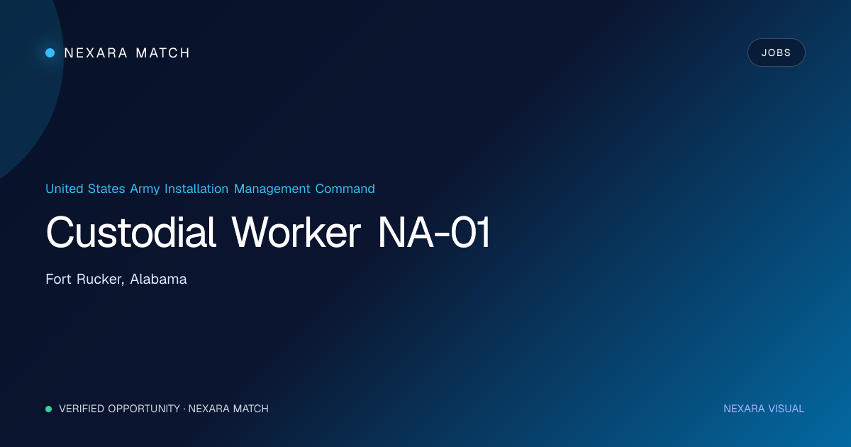 Custodial Worker NA-01 NEXARA Match opportunity visual