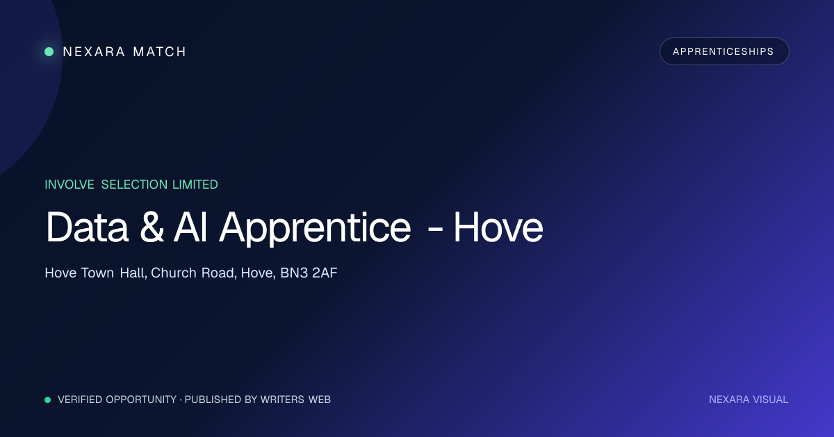 Data & AI Apprentice - Hove NEXARA Match opportunity visual