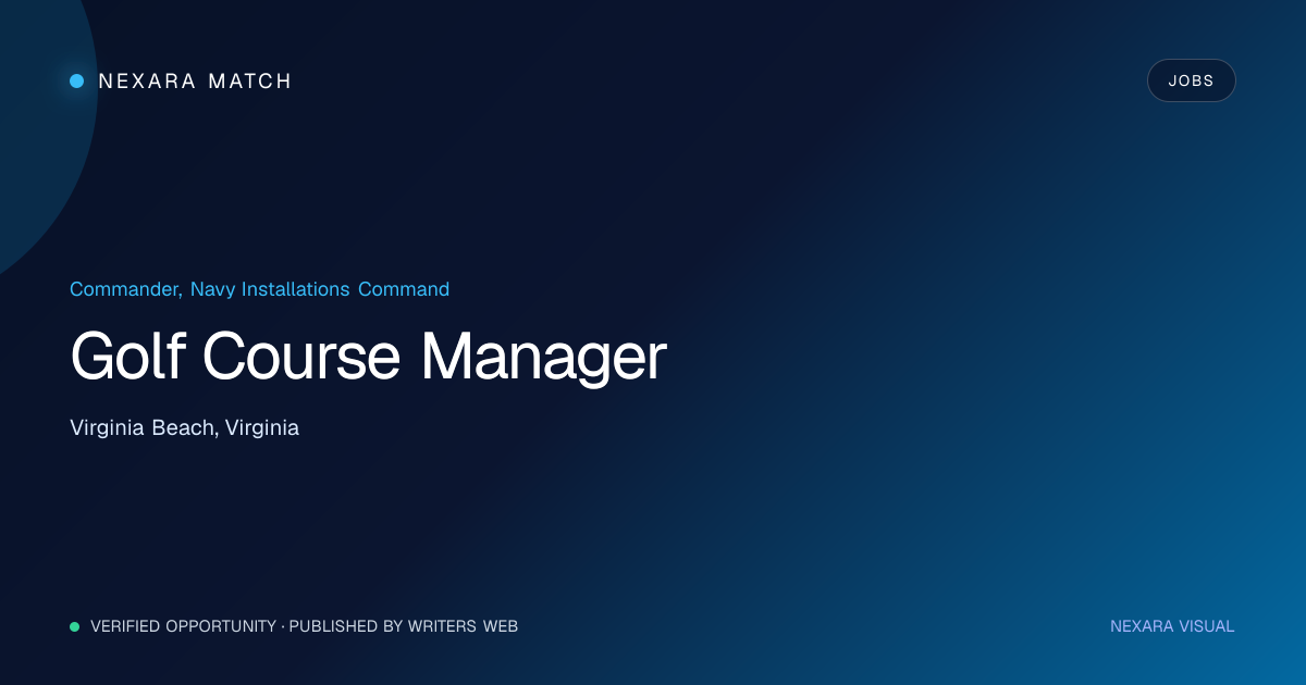 Golf Course Manager NEXARA Match opportunity visual