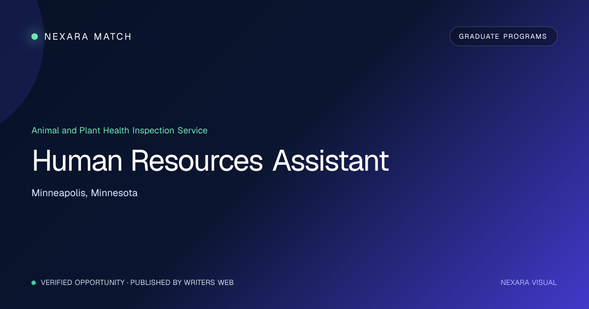 Human Resources Assistant NEXARA Match opportunity visual