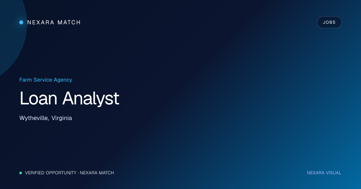 Loan Analyst NEXARA Match opportunity visual