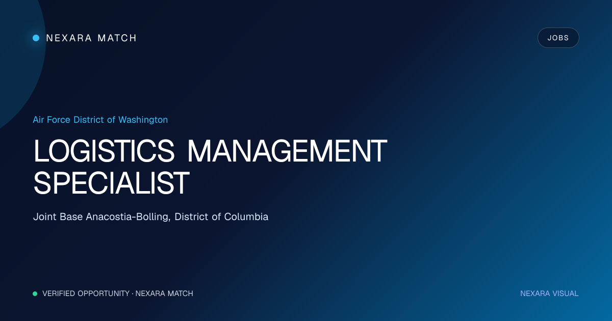 LOGISTICS MANAGEMENT SPECIALIST NEXARA Match opportunity visual