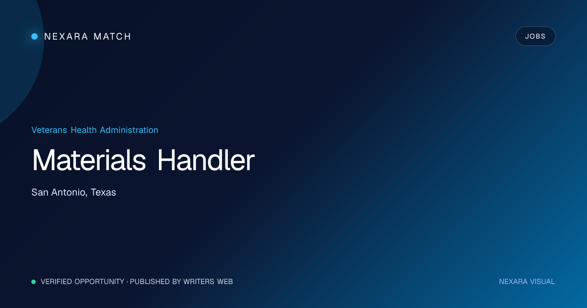 Materials Handler NEXARA Match opportunity visual