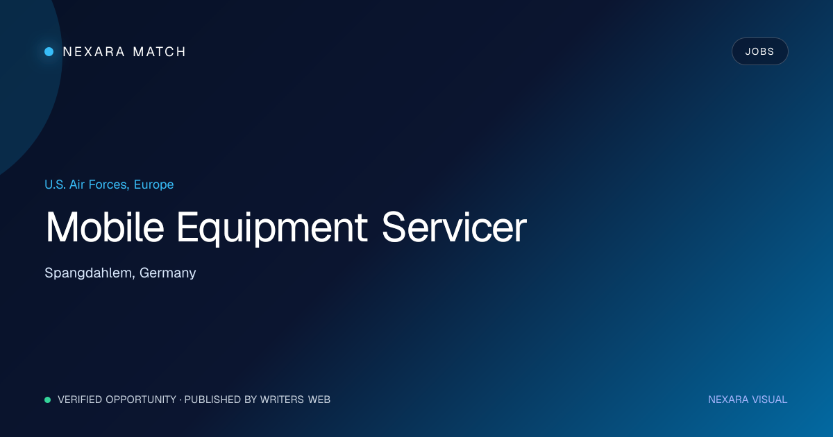 Mobile Equipment Servicer NEXARA Match opportunity visual