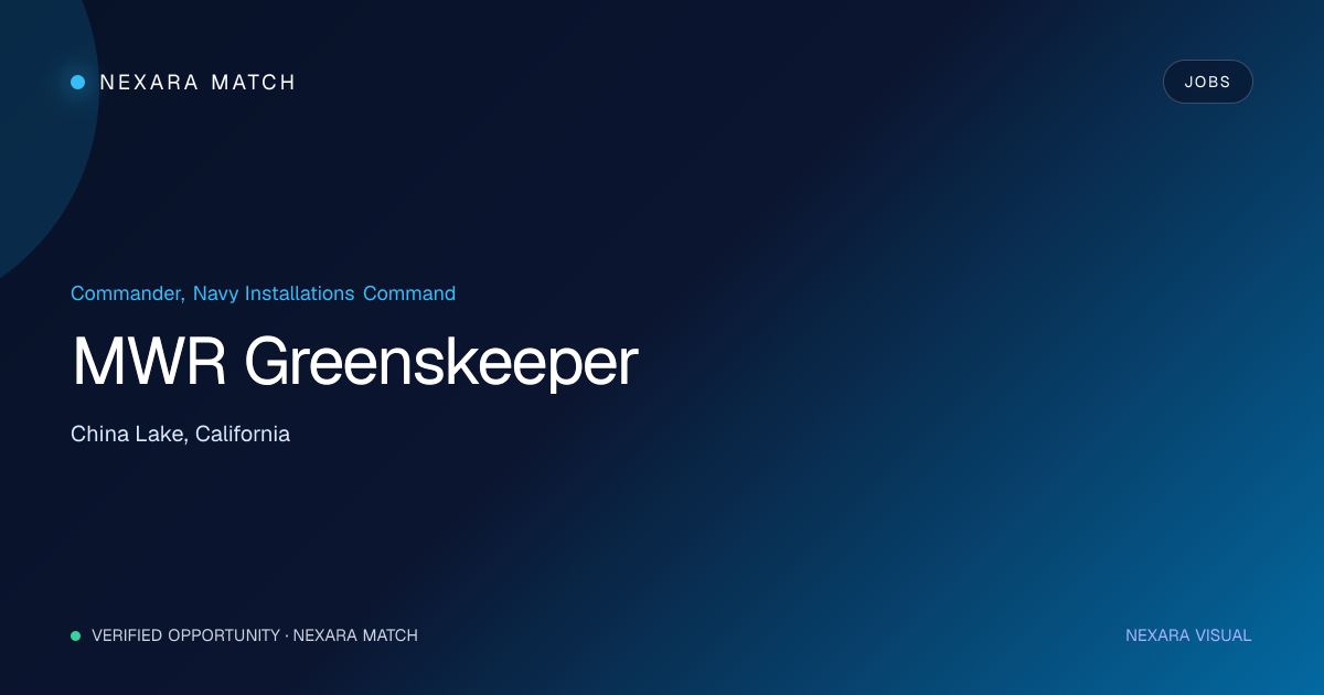 MWR Greenskeeper NEXARA Match opportunity visual