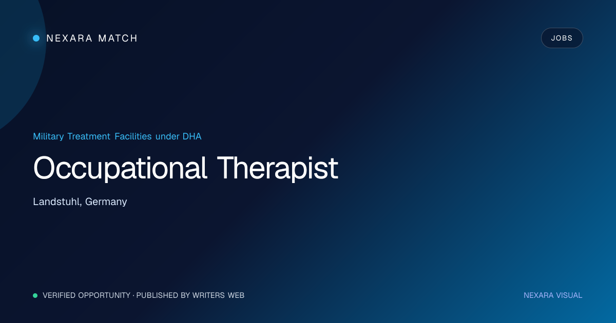 Occupational Therapist NEXARA Match opportunity visual