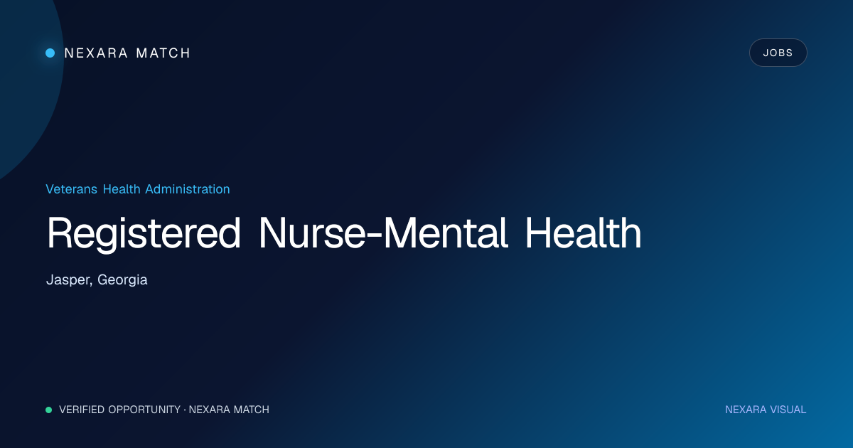 Registered Nurse-Mental Health NEXARA Match opportunity visual