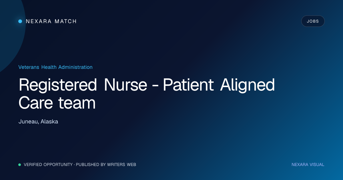 Registered Nurse - Patient Aligned Care team NEXARA Match opportunity visual