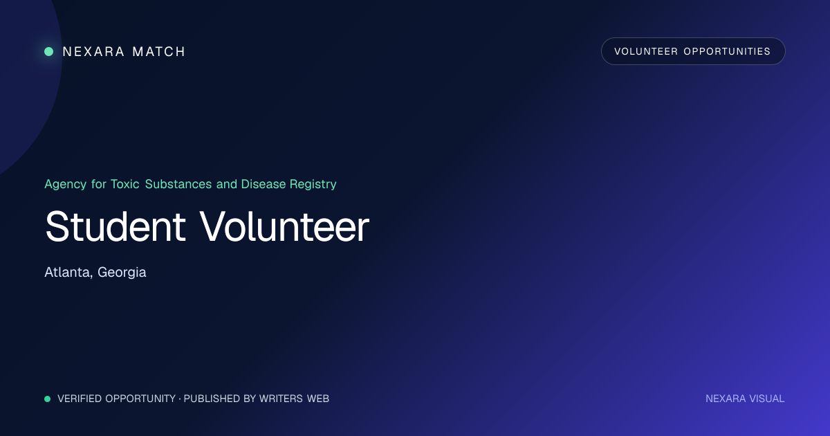 Student Volunteer NEXARA Match opportunity visual