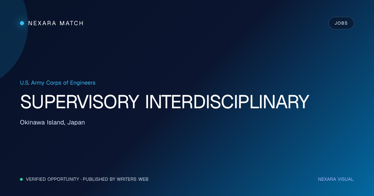 SUPERVISORY INTERDISCIPLINARY NEXARA Match opportunity visual
