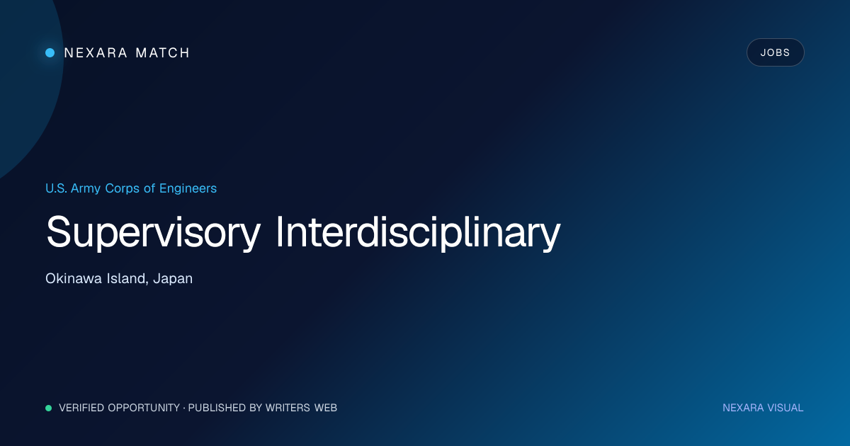 Supervisory Interdisciplinary NEXARA Match opportunity visual